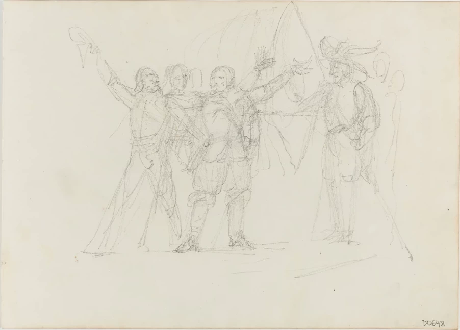 Manuel de Araújo Porto - Alegre, Studio di scena eroica